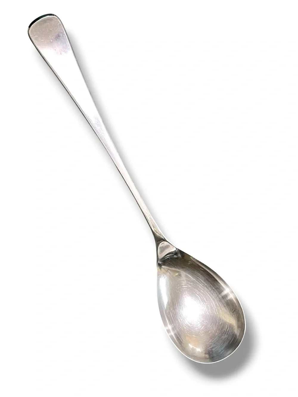 Cromargan serving spoon, large 10.5 inches, heavy, the pattern may be Finesse